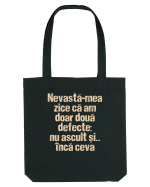 Nevasta-mea zice ca am doar doua defecte Sacoșă textilă