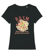 BDSM Bees Do So Much for the environment! Tricou mânecă scurtă guler larg fitted Damă Expresser