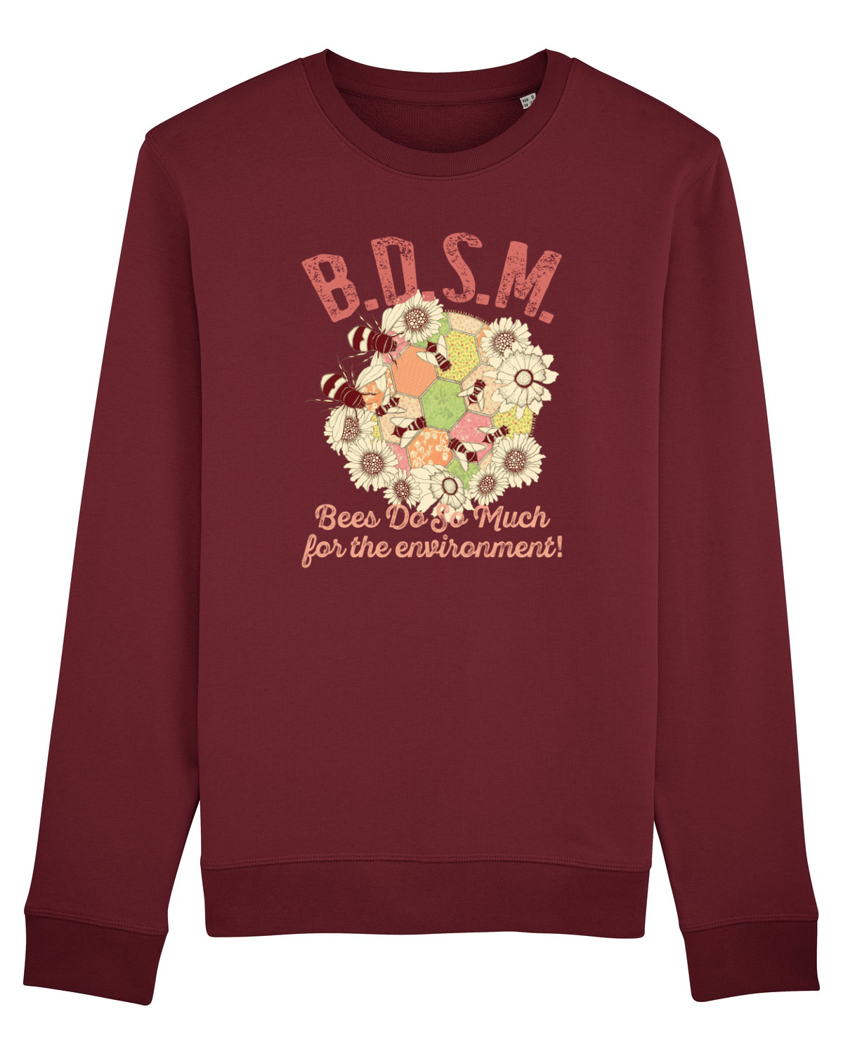 Bluză mânecă lungă Unisex Rise Burgundy