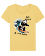 BAMBOO PANDA - V1 Tricou mânecă scurtă guler larg fitted Damă Expresser