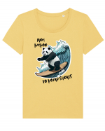 BAMBOO PANDA - V2 Tricou mânecă scurtă guler larg fitted Damă Expresser