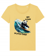 BAMBOO PANDA - V4 Tricou mânecă scurtă guler larg fitted Damă Expresser