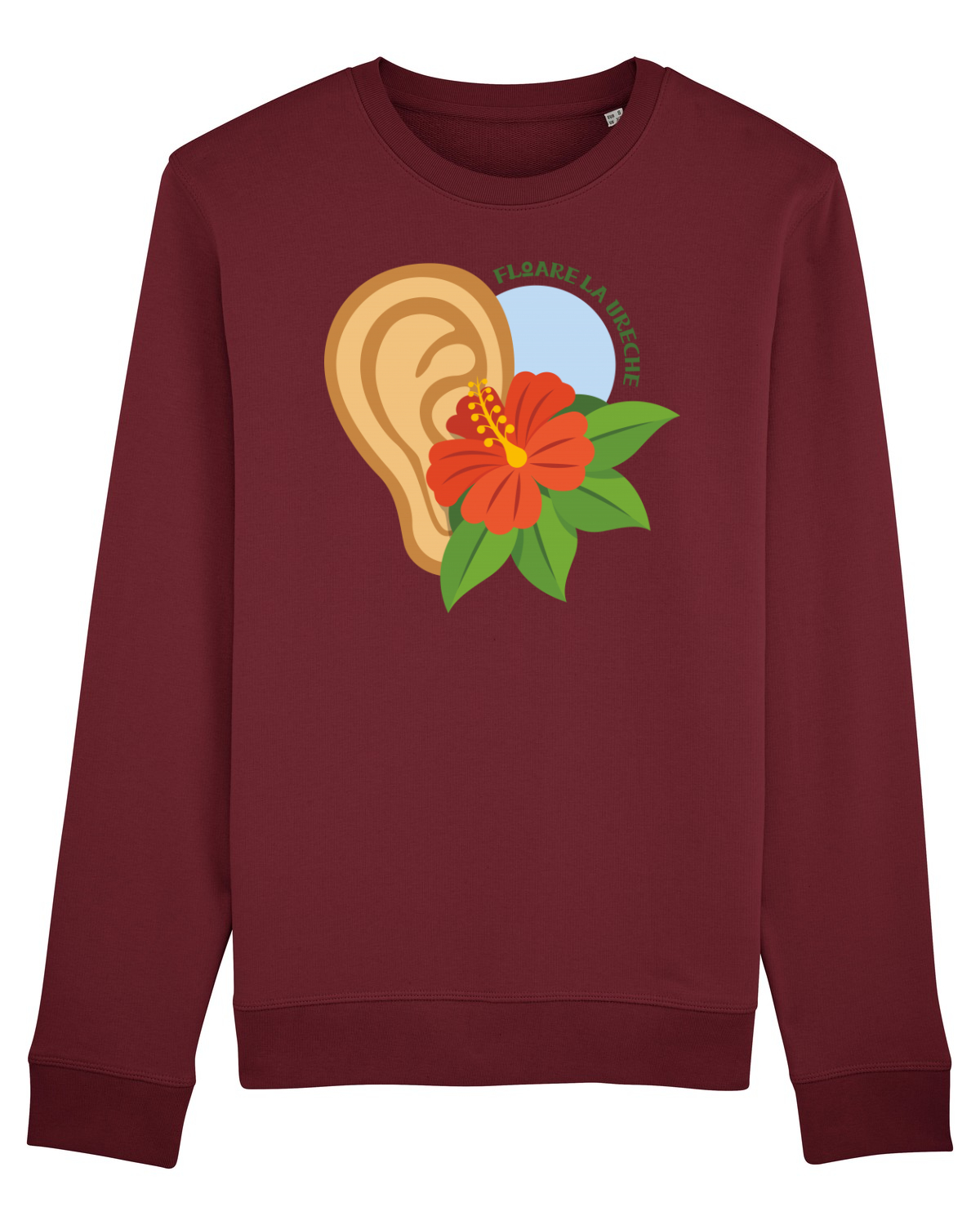 Bluză mânecă lungă Unisex Rise Burgundy