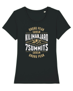 Kilimanjaro - 7 summits - Uhuru Peak Tricou mânecă scurtă guler larg fitted Damă Expresser
