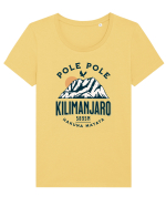 Kilimanjaro - Pole pole - Hakuna matata Tricou mânecă scurtă guler larg fitted Damă Expresser
