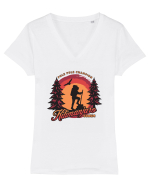 Kilimanjaro - Pole pole champion Tricou mânecă scurtă guler V Damă Evoker