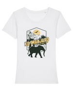 Kilimanjaro - Tanzania summit - Elephant Tricou mânecă scurtă guler larg fitted Damă Expresser