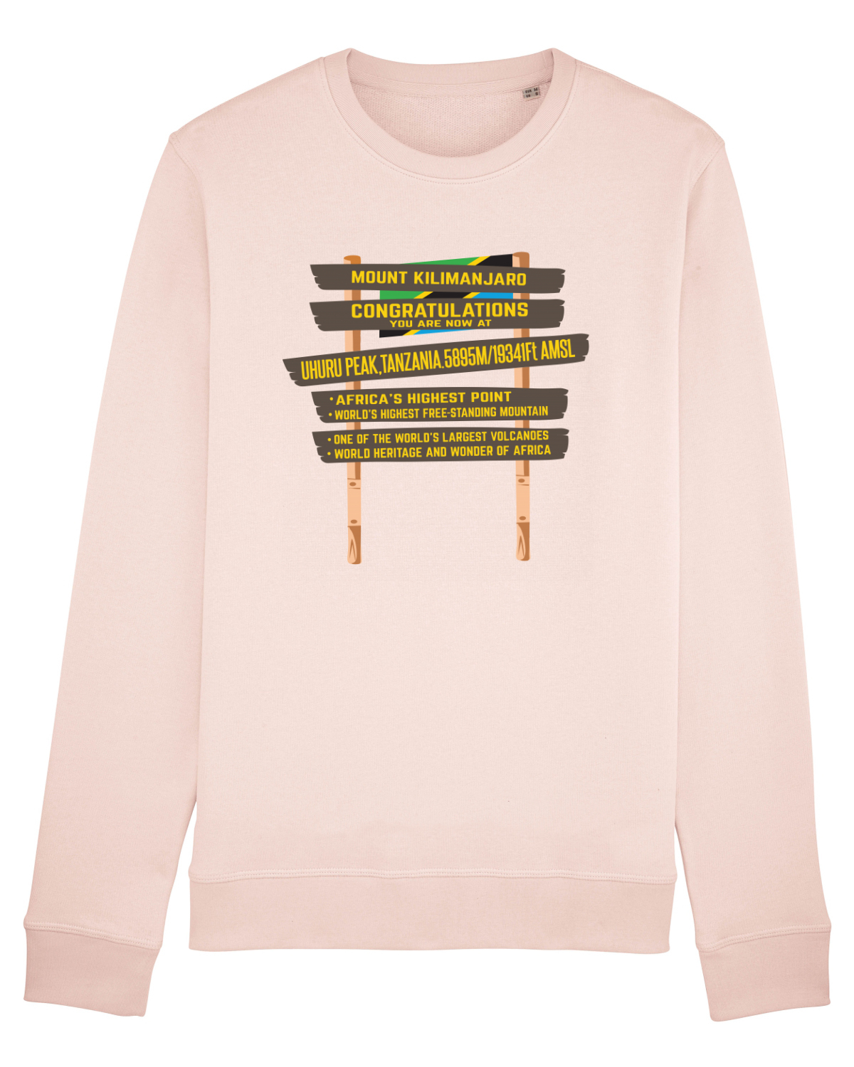 Bluză mânecă lungă Unisex Rise Candy Pink