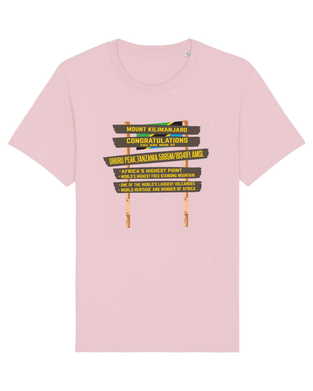 Tricou mânecă scurtă Unisex Rocker Cotton Pink
