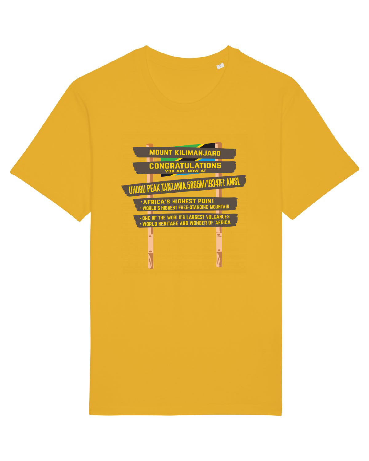 Tricou mânecă scurtă Unisex Rocker Spectra Yellow