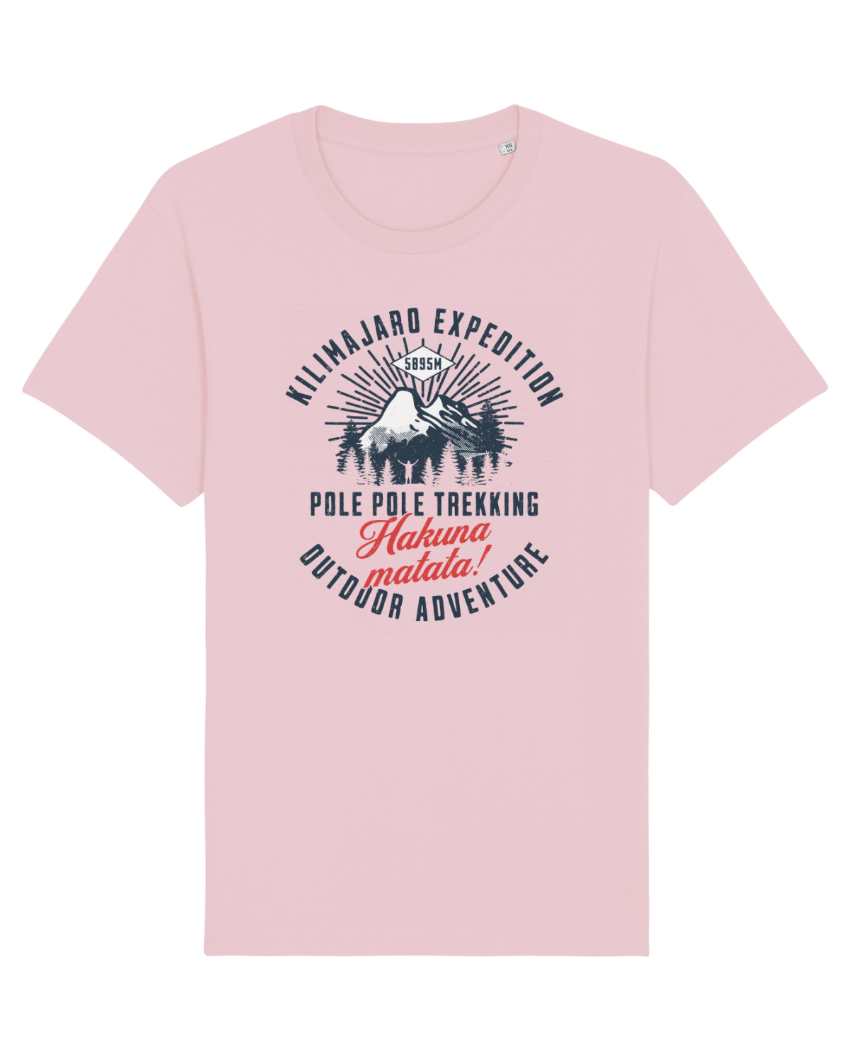 Tricou mânecă scurtă Unisex Rocker Cotton Pink