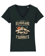 Mount Kilimanjaro - 7 summits - Hakuna Matata Tricou mânecă scurtă guler V Damă Evoker
