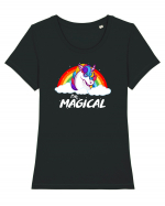 Magical Tricou mânecă scurtă guler larg fitted Damă Expresser