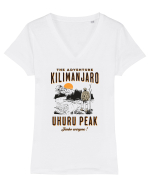 The adventure - Kilimanjaro - Uhuru Peak Tricou mânecă scurtă guler V Damă Evoker
