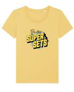 Practice super sets Tricou mânecă scurtă guler larg fitted Damă Expresser