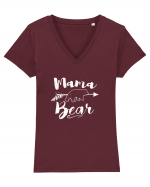 Mama Bear Tricou mânecă scurtă guler V Damă Evoker