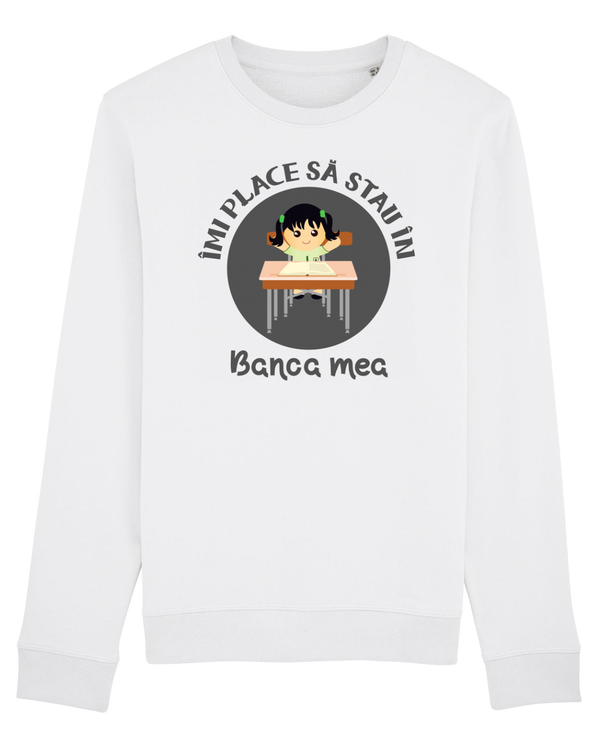 Bluză mânecă lungă Unisex Rise White