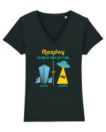 Monday Decisions Tricou mânecă scurtă guler V Damă Evoker