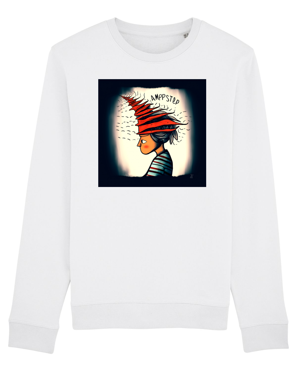 Bluză mânecă lungă Unisex Rise White