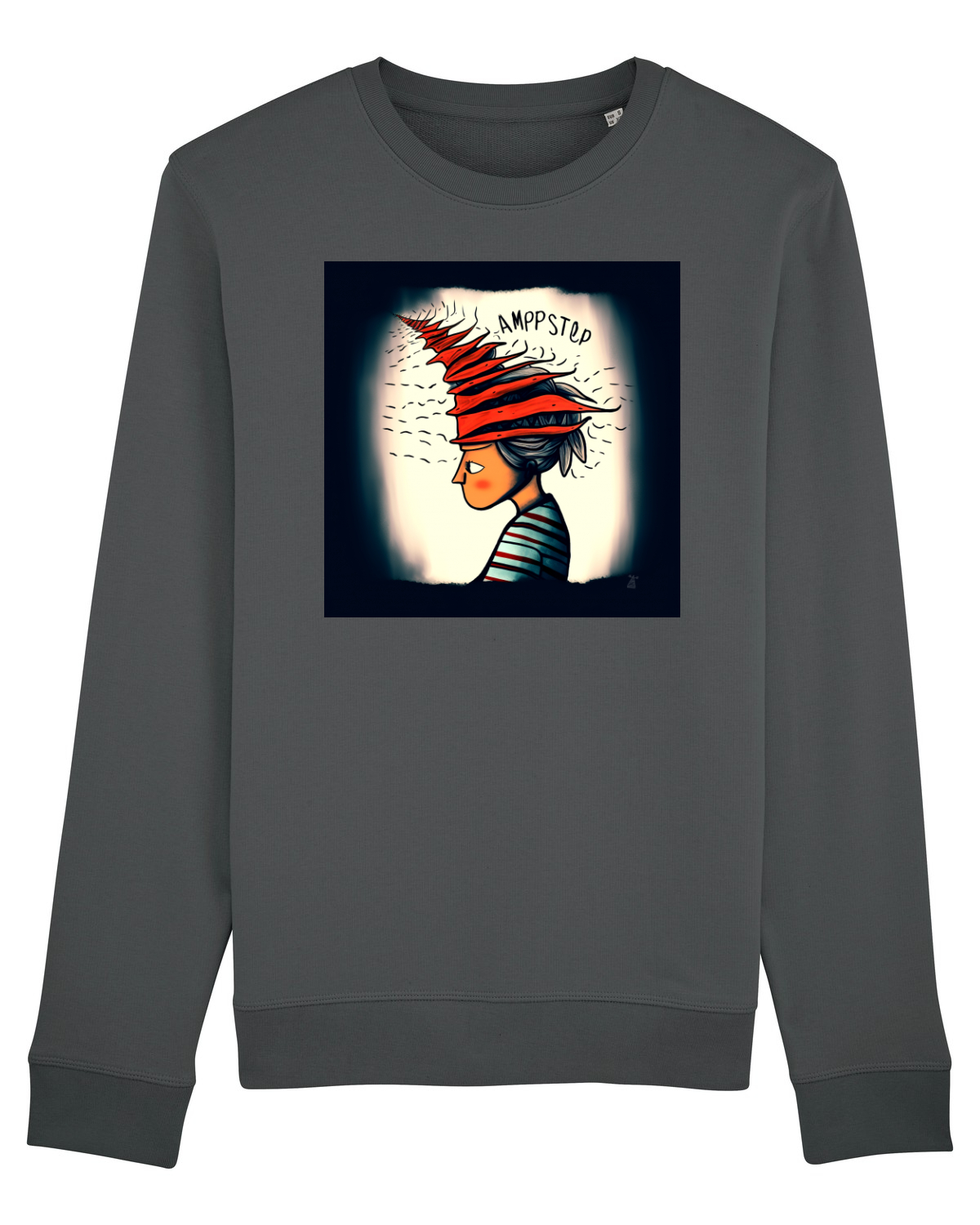 Bluză mânecă lungă Unisex Rise Anthracite
