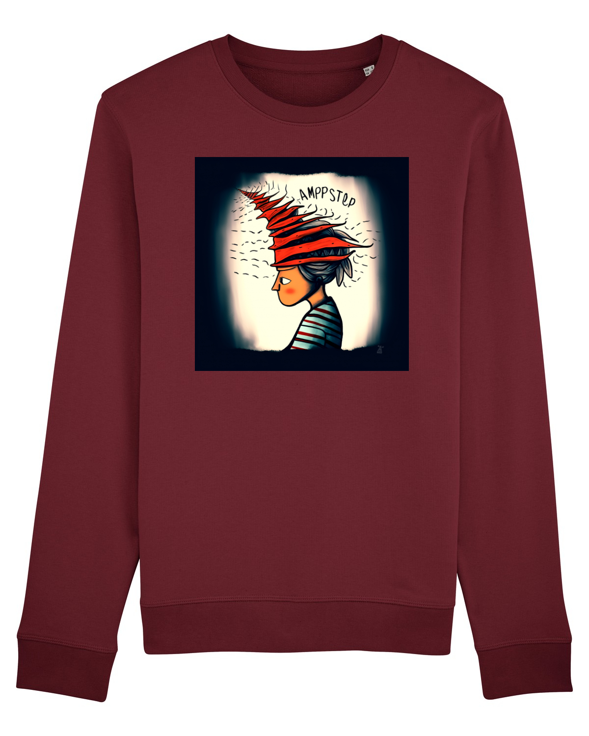 Bluză mânecă lungă Unisex Rise Burgundy