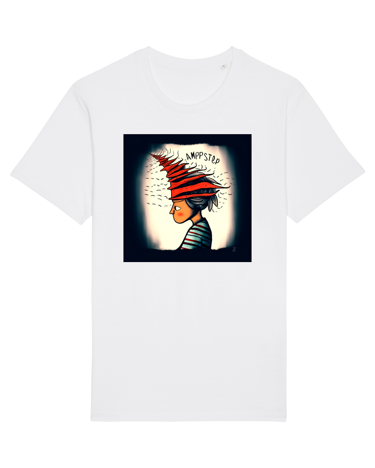 Tricou mânecă scurtă Unisex Rocker White