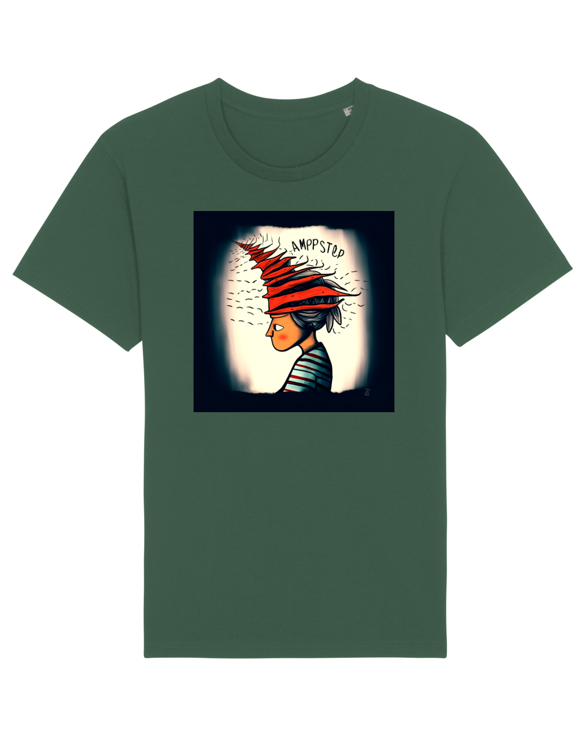 Tricou mânecă scurtă Unisex Rocker Bottle Green