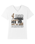 If dad can't fix it we're all screwed Tricou mânecă scurtă guler V Bărbat Presenter