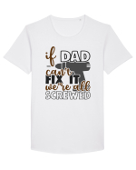 If dad can't fix it we're all screwed Tricou mânecă scurtă guler larg Bărbat Skater