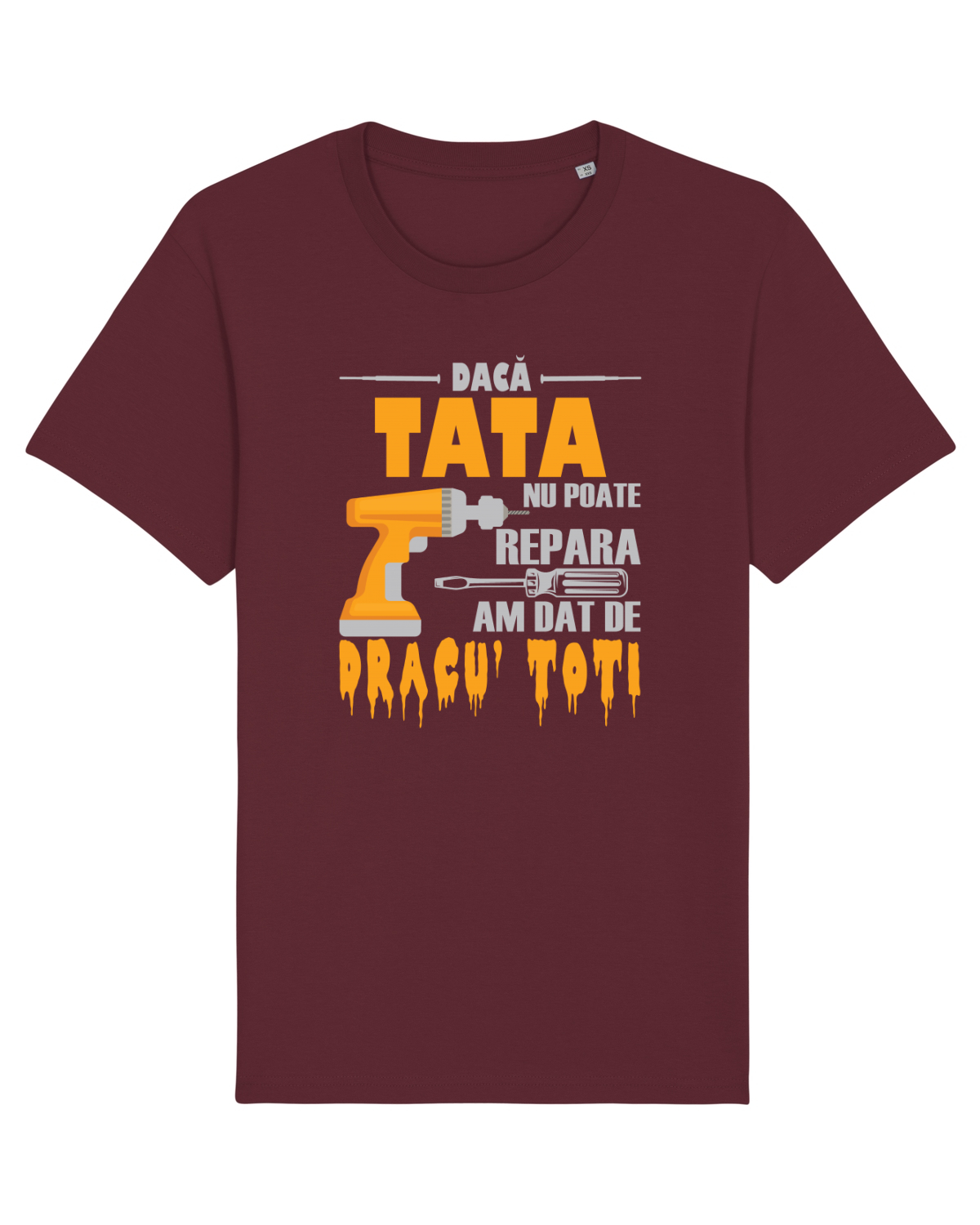 Tricou mânecă scurtă Unisex Rocker Burgundy