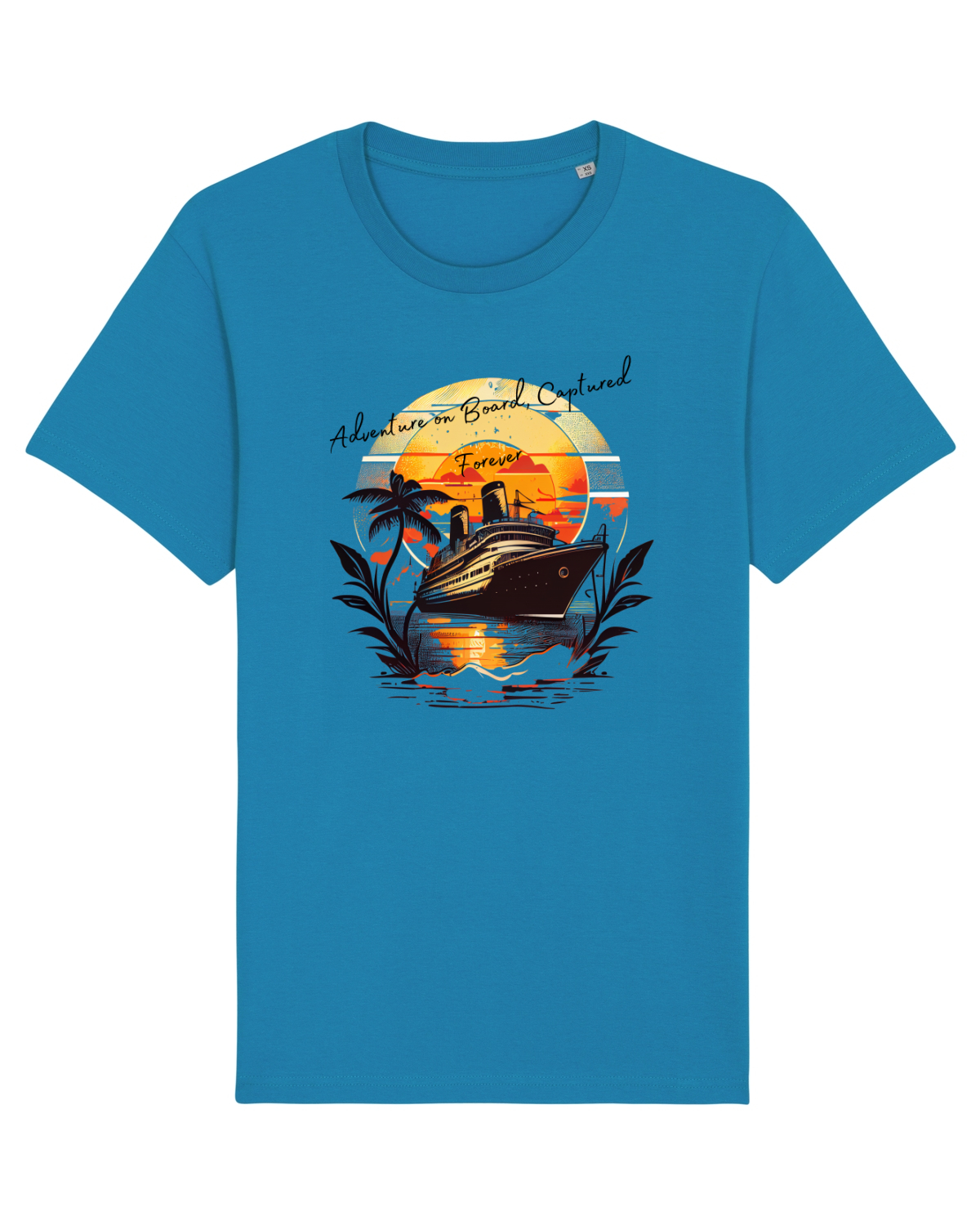 Tricou mânecă scurtă Unisex Rocker Azur