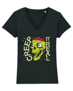 Creep It Real Tricou mânecă scurtă guler V Damă Evoker