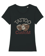 Tattoo Custom Tricou mânecă scurtă guler larg fitted Damă Expresser