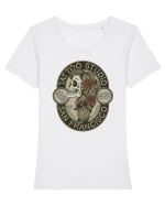 Tattoo Studio San Francisco Tricou mânecă scurtă guler larg fitted Damă Expresser