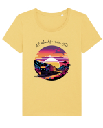 ALL ABORD - V1 Tricou mânecă scurtă guler larg fitted Damă Expresser