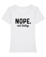 Not today Tricou mânecă scurtă guler larg fitted Damă Expresser