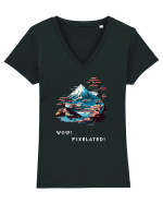 PIXELATED - V1 Tricou mânecă scurtă guler V Damă Evoker