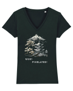 PIXELATED - V2 Tricou mânecă scurtă guler V Damă Evoker