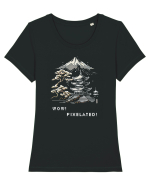 PIXELATED - V2 Tricou mânecă scurtă guler larg fitted Damă Expresser