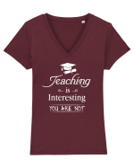 Teaching Tricou mânecă scurtă guler V Damă Evoker
