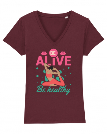 Be Alive be Healthy Burgundy