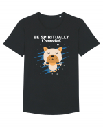 Be Spiritually Connected Tricou mânecă scurtă guler larg Bărbat Skater