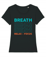 Breath Relax Focus Tricou mânecă scurtă guler larg fitted Damă Expresser