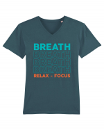 Breath Relax Focus Tricou mânecă scurtă guler V Bărbat Presenter