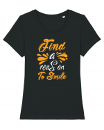 SMILE Tricou mânecă scurtă guler larg fitted Damă Expresser