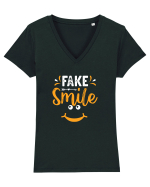SMILE Tricou mânecă scurtă guler V Damă Evoker
