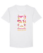 STARS Tricou mânecă scurtă guler larg Bărbat Skater