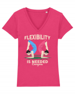 Flexibility is Needed Tricou mânecă scurtă guler V Damă Evoker