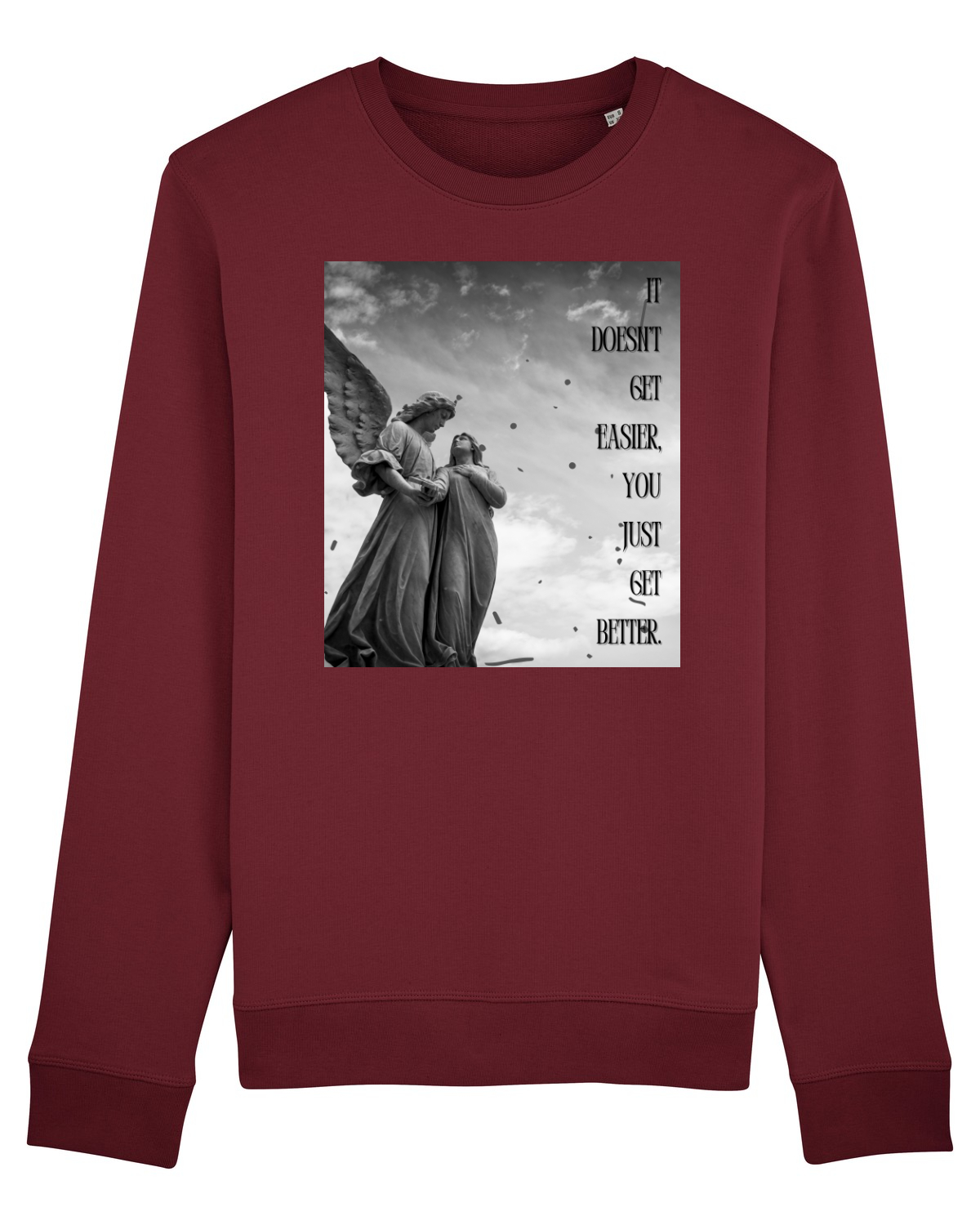 Bluză mânecă lungă Unisex Rise Burgundy
