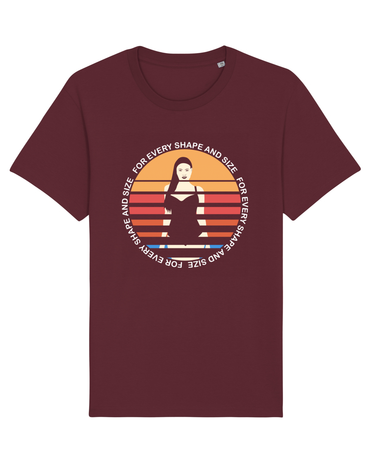 Tricou mânecă scurtă Unisex Rocker Burgundy